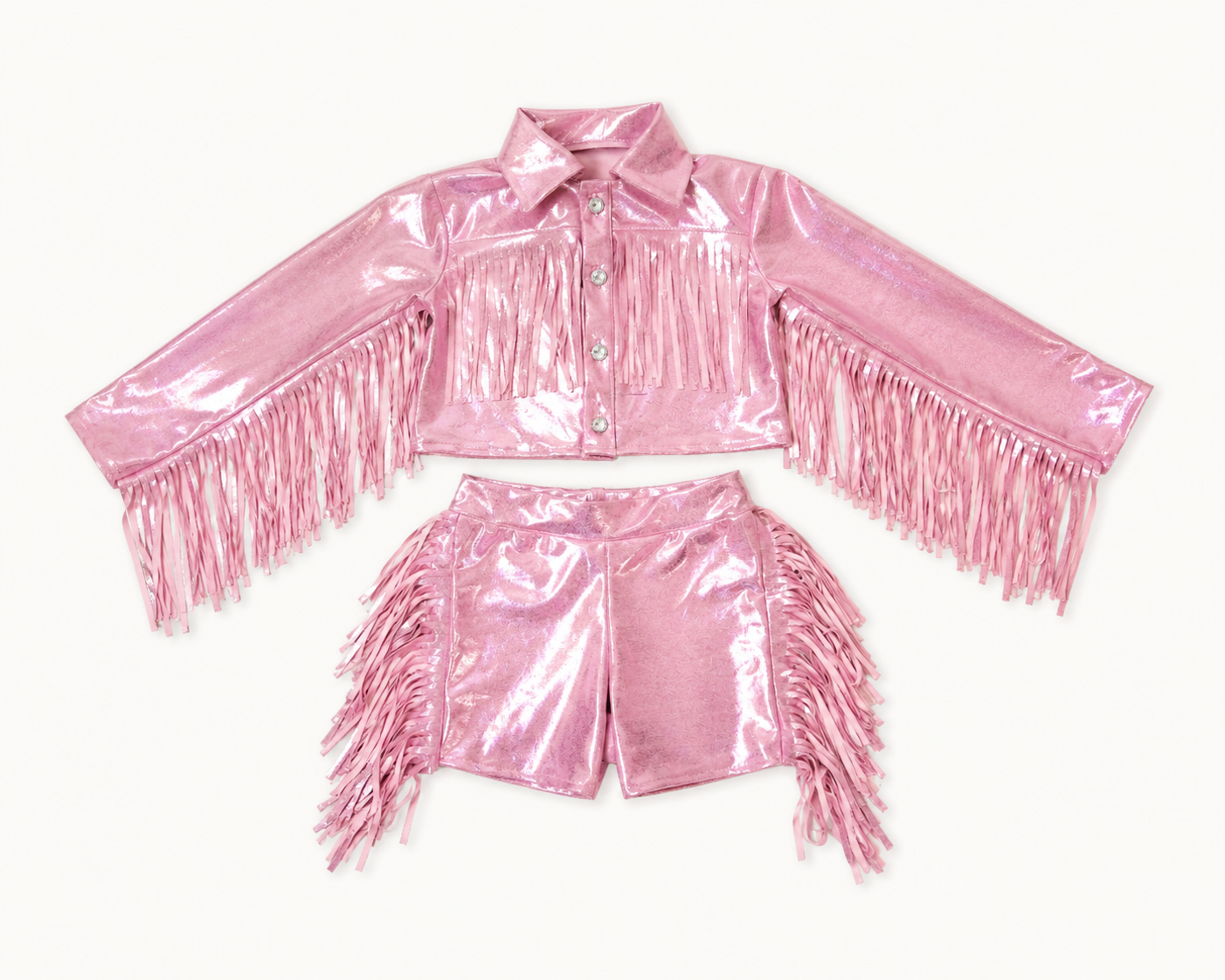 Women's Western Fringe Jacket & Shorts Set | Handmade Cowgirl Outfit