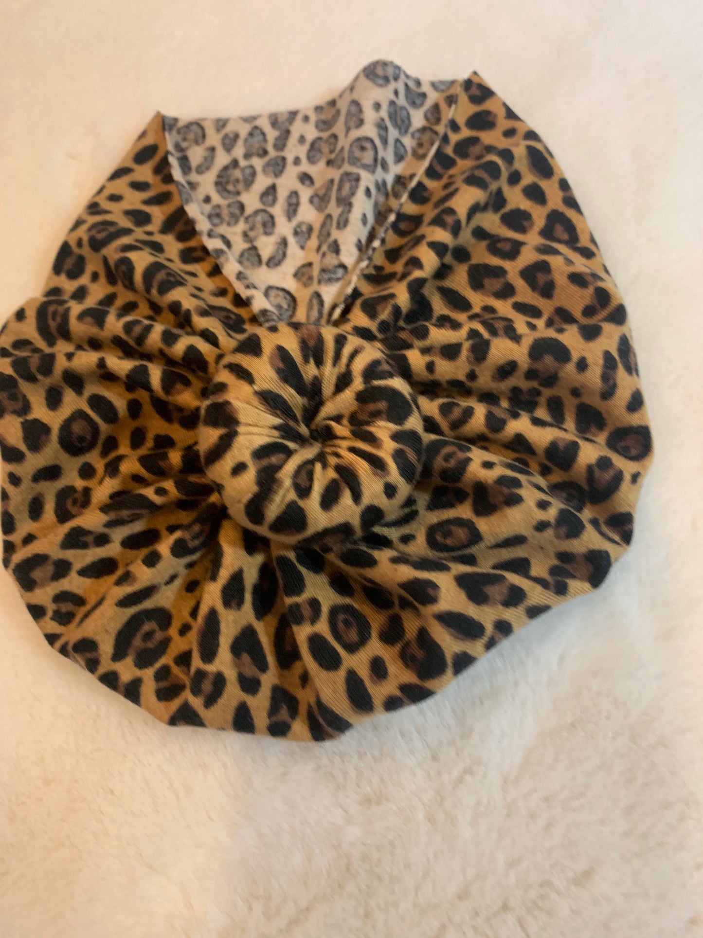 Cheetah Ruffle Headwrap|Baby Turban|Adult Turban|Top Knot Turban|Top Knot Baby Hat|Kids Turbans|Toddler Turban|NewbornTurban|Chemo Hat