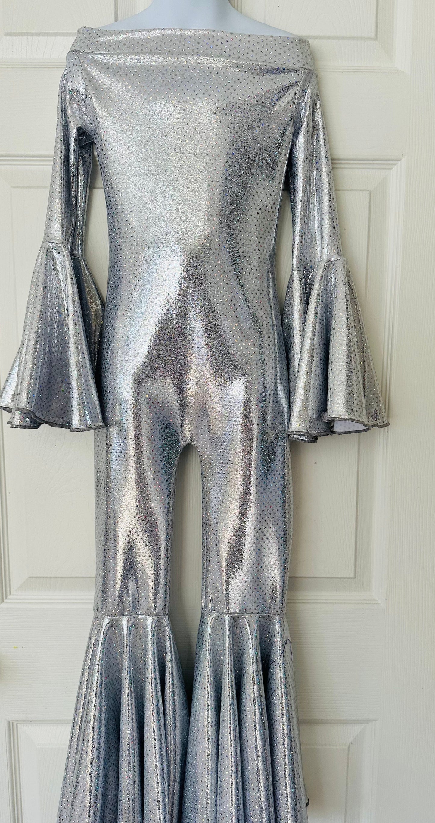 Dancing Queen Off Shoulder Jumpsuit|Flare Bell Jumpsuit|Bells sleeve Jumpsuit|Girl birthday outfits|Wholesome Goods Co|