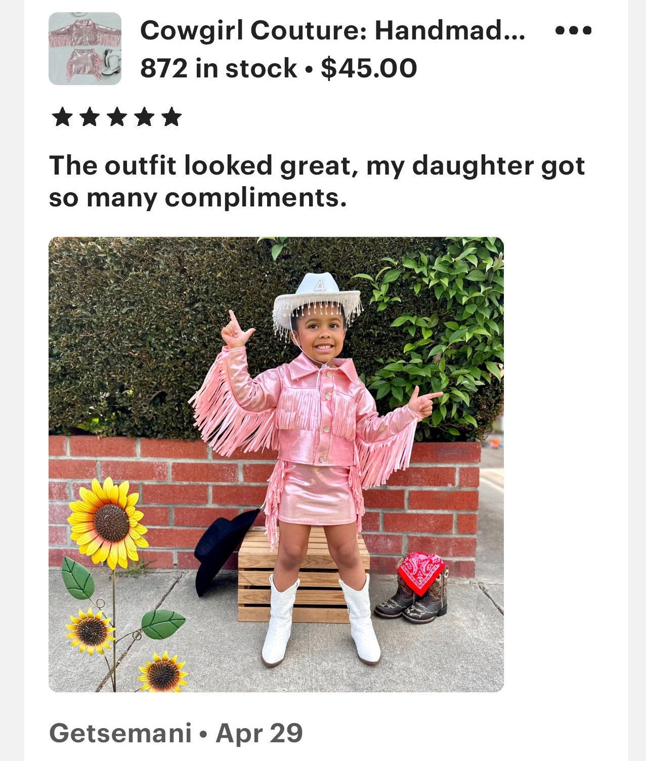 8Cowgirl Couture Fringe Set(InfantJuniors)Matte or Metallic Lycra Mystique|60+ Colors|Boots & Hat Sold Separately. Handmade Wholesome Goods