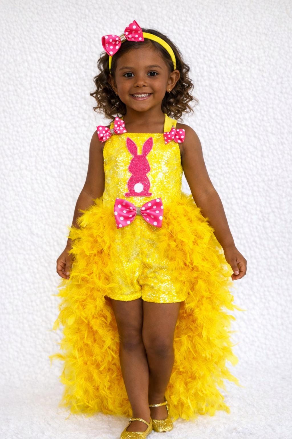 Little Hatching Chick Easter Outfit Sparkle & Feathers for the Perfect Spring Look! Handmade In the USA by Wholesome Goods Co