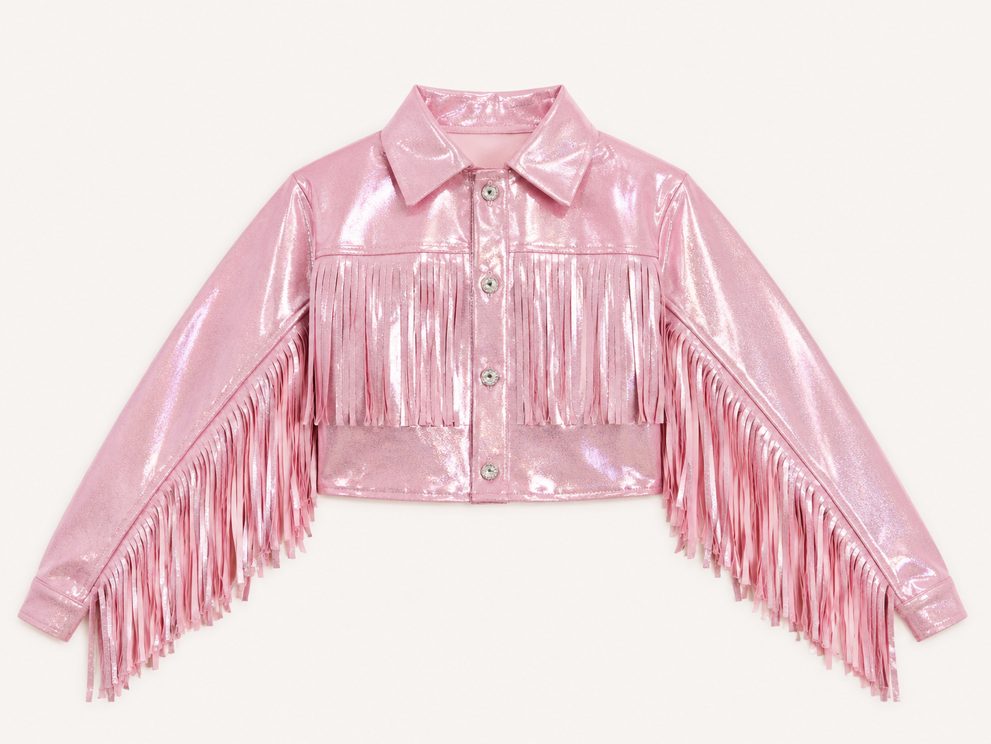 Baby Western Fringe Jacket | Handmade Metallic Cowgirl Jacket | Sizes 0–3M to 24M