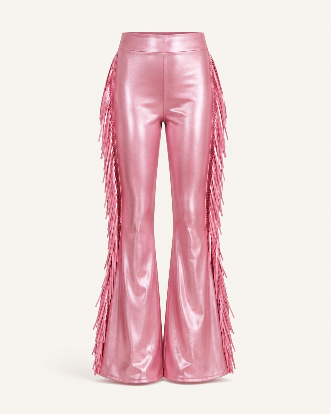 Women’s Metallic Western Fringe Set | Handmade Cowgirl Jacket & Bell Bottom Pants | Adult XS–XL