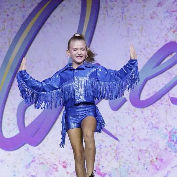 Girls Western Fringe Jacket | Handmade Metallic Cowgirl Jacket | Sizes 6–10