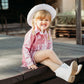 Girls Pink Western Fringe Jacket & Shorts Set | Handmade Cowgirl Outfit