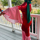 Candy Cane Christmas Jumpsuit for Kids Also Available In Adult Sizes|Detachable Train, Bow Belt, Hair Bow, Wrist Cuffs|Sold Separately