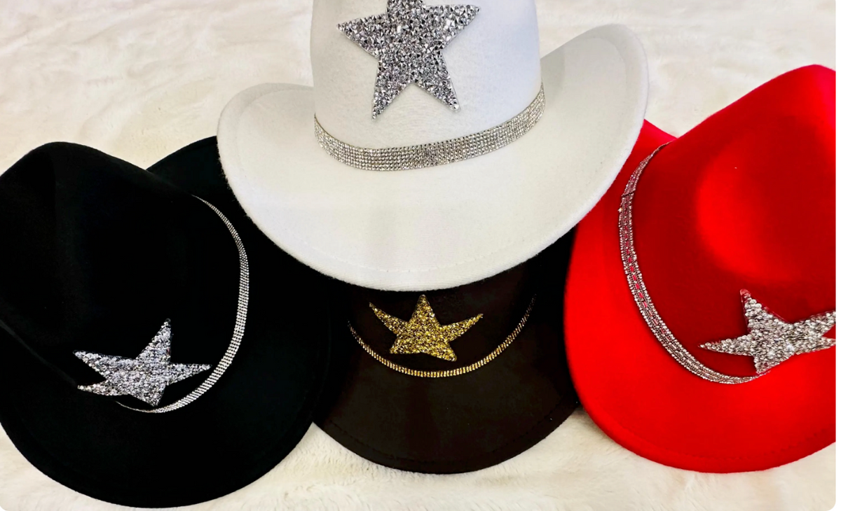 Rhinestone Star Cowgirl Hat | Western Hat for Babies, Kids & Adults