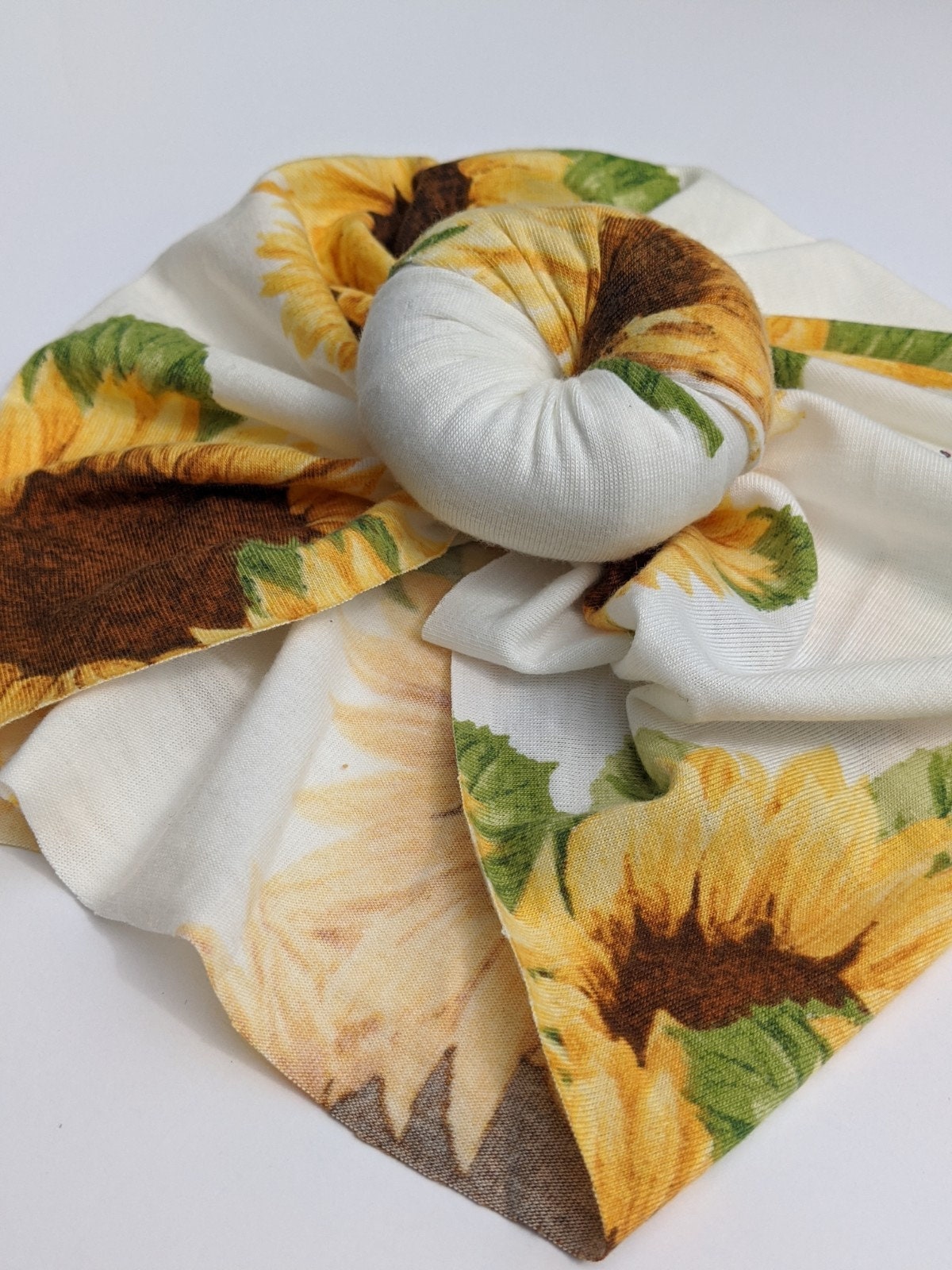 Sunflower Baby Turban|Adult Turban|Top Knot Turban|Top Knot Baby Hat|Kids Turbans|Toddler Turban|Bun Turban|Newborn Hat|Chemo Hat
