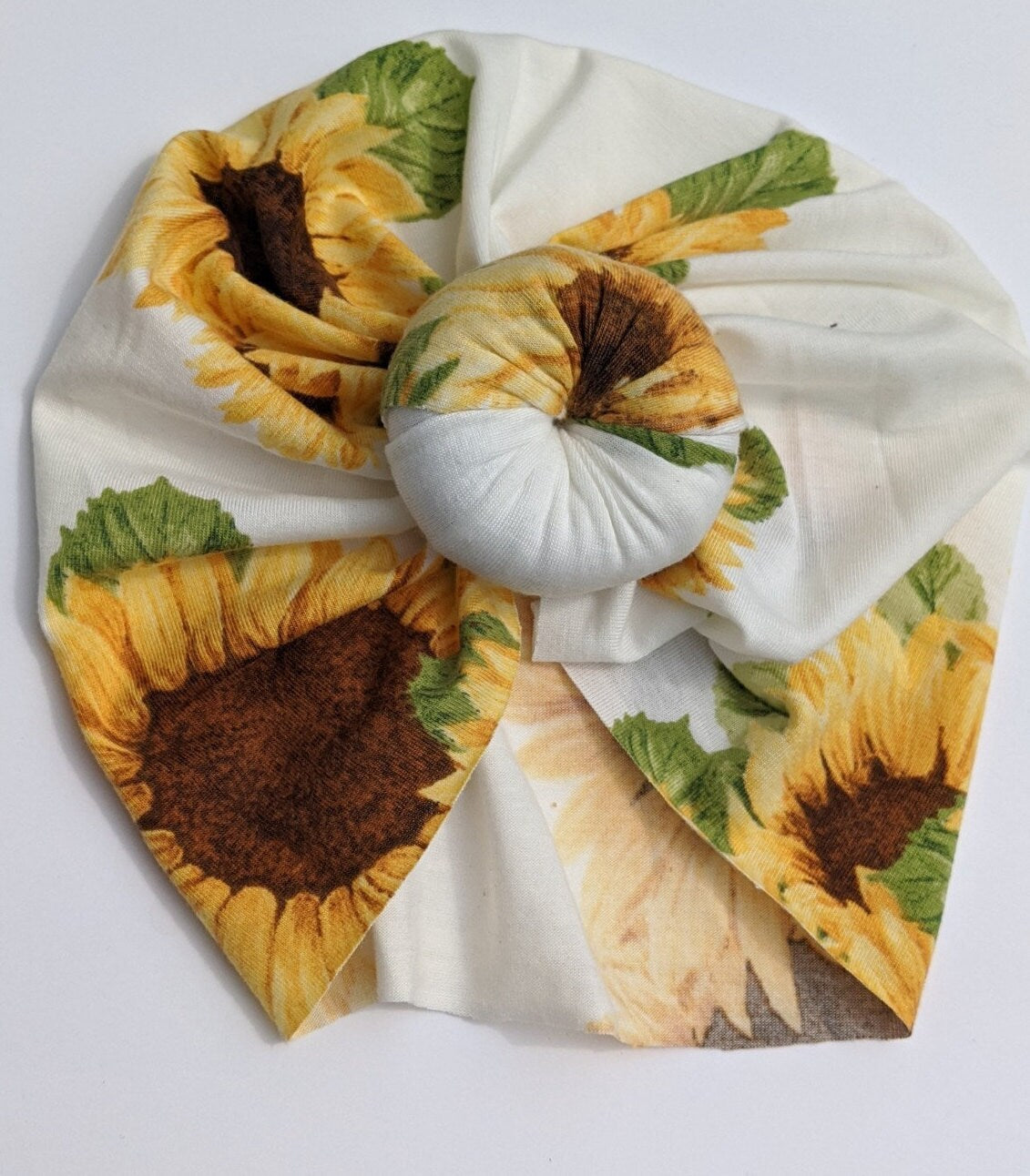 Sunflower Baby Turban|Adult Turban|Top Knot Turban|Top Knot Baby Hat|Kids Turbans|Toddler Turban|Bun Turban|Newborn Hat|Chemo Hat