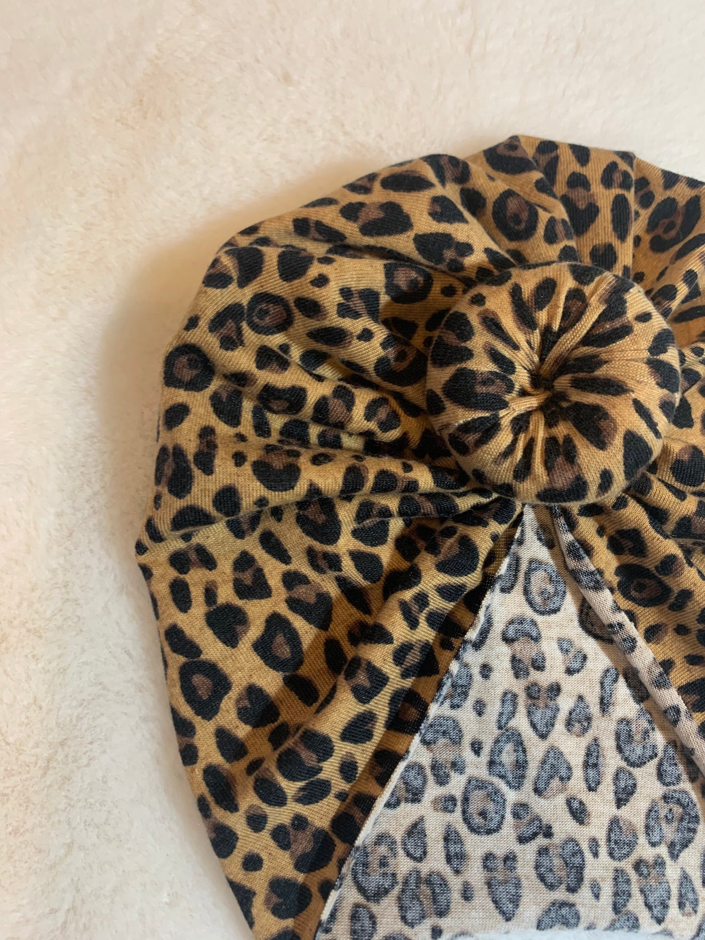 Cheetah Ruffle Headwrap|Baby Turban|Adult Turban|Top Knot Turban|Top Knot Baby Hat|Kids Turbans|Toddler Turban|NewbornTurban|Chemo Hat