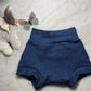 Sunrise Tribal Off Shoulder Top Stretchy Denim Bloomer and Ivory Doughnut Headwrap. Kids bohemian style clothes. Jeans Bummies diaper cover