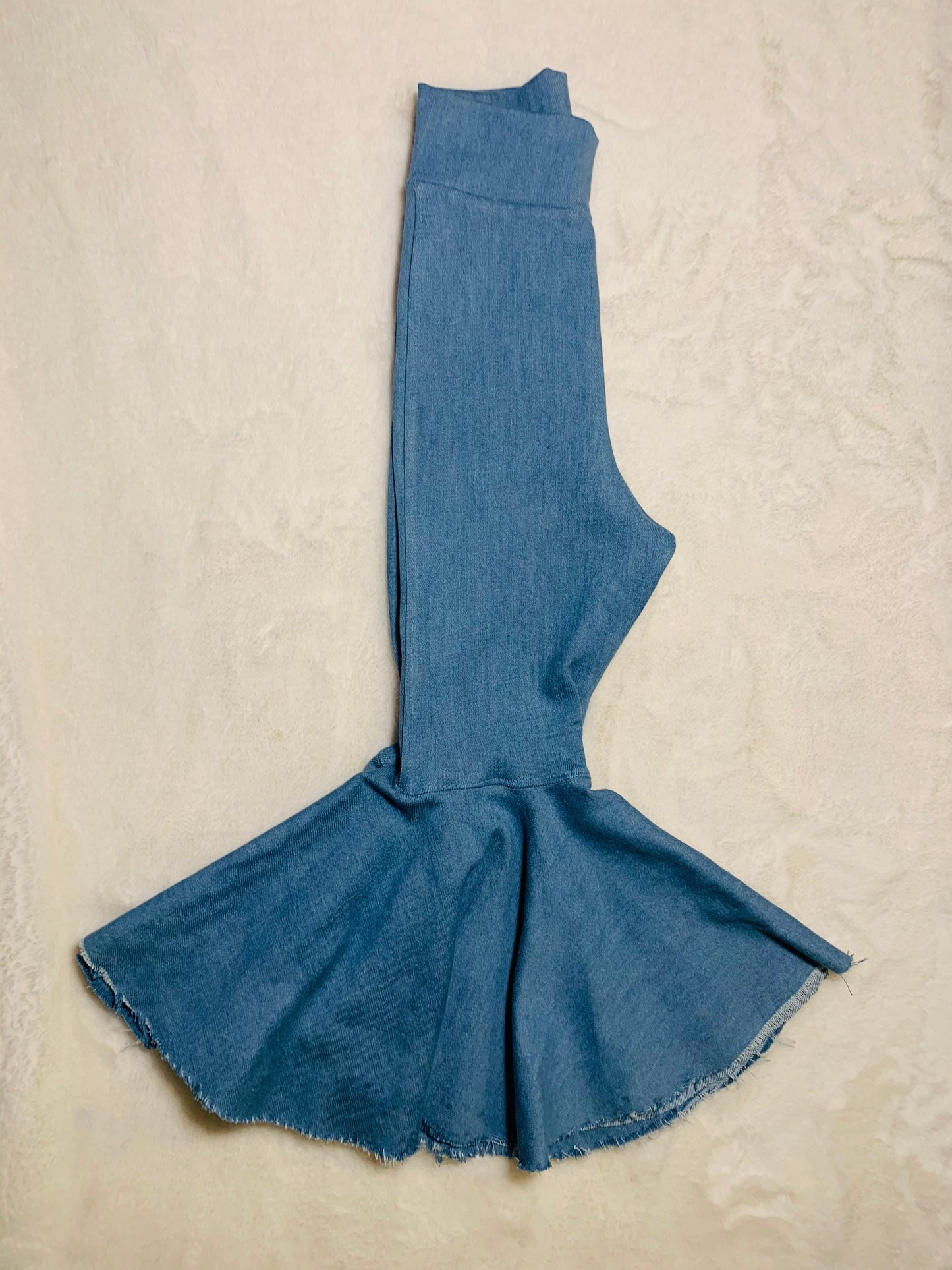 Angie Stretch Jeans Flare Bells With Distressed Hem And Jane Crossed Back Shirt|Ruffle Shirt|Boho Chic Clothes|70s style clothing