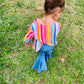 Angie Stretch Jeans Flare Bells With Distressed Hem And Jane Crossed Back Shirt|Ruffle Shirt|Boho Chic Clothes|70s style clothing