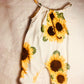 Handmade Sunflower Baby Romper Comfy & Slouchy|Newborn to Kids Sizes|Matching Turbans in Bow or Doughnut Style Sold Separately