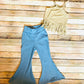 Lola Fringe Top and Born to Run Stretchy Jeans Bells |Fringe Shirt|Crop Top Boho Chic Clothes|70s style clothing|Retro Chic Clothes