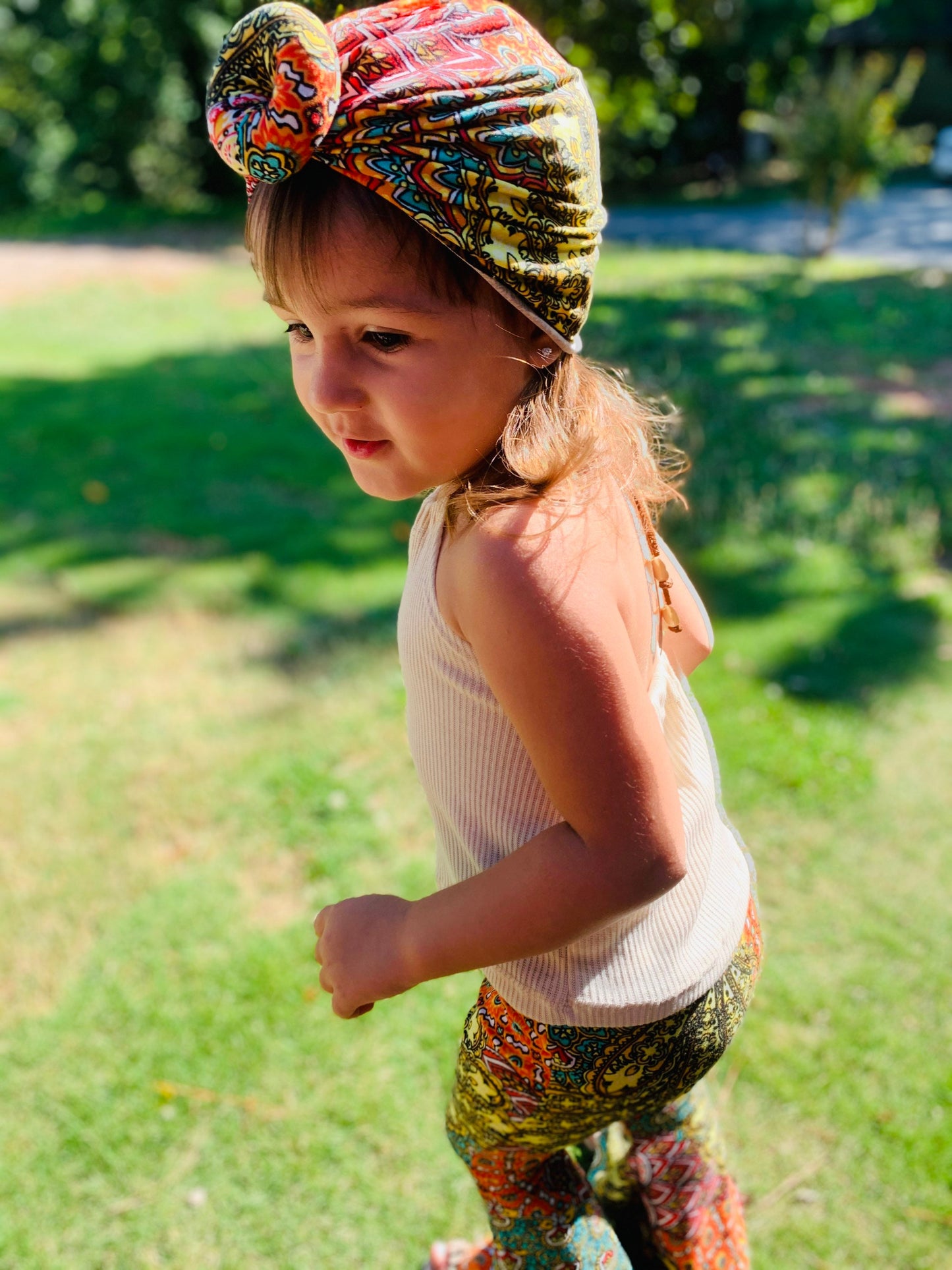 Phoenix Bell Bottoms and Sand Ribbed Halter Top |Kids Bell Bottoms|Newborn Flare Pants|Halter Shirt|Hippie Flare Pants|Boho Chic Clothing