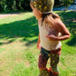 Phoenix Bell Bottoms and Sand Ribbed Halter Top |Kids Bell Bottoms|Newborn Flare Pants|Halter Shirt|Hippie Flare Pants|Boho Chic Clothing