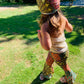 Phoenix Bell Bottoms and Sand Ribbed Halter Top |Kids Bell Bottoms|Newborn Flare Pants|Halter Shirt|Hippie Flare Pants|Boho Chic Clothing