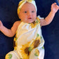 Sunflower Romper Slouchy Lightweight Newborn Outfit|Baby Jumpsuit| Kids Jumpsuit|Baby Romper|Kids Romper|Boho Romper|Baby Boho Clothing