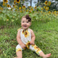Sunflower Romper Slouchy Lightweight Newborn Outfit|Baby Jumpsuit| Kids Jumpsuit|Baby Romper|Kids Romper|Boho Romper|Baby Boho Clothing