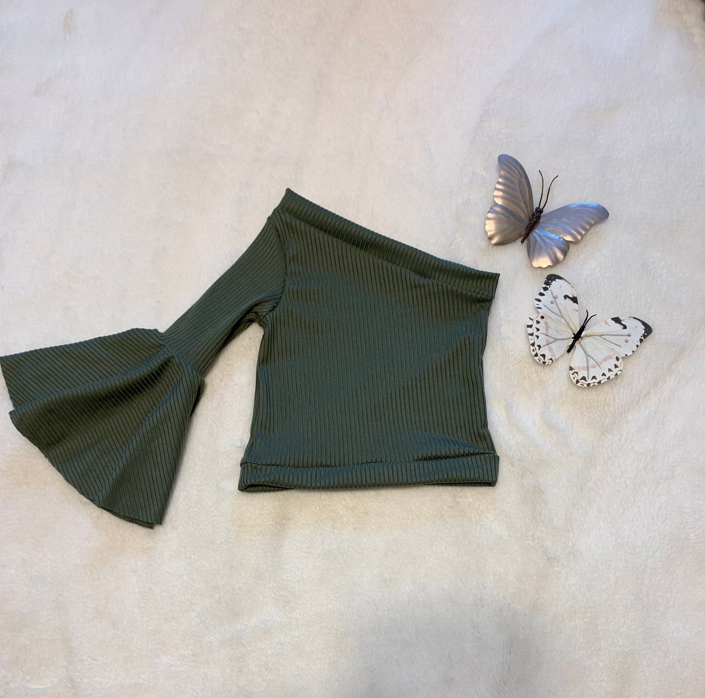Flare Bell Bottoms and Asymmetric Flare Top-Sage,Mustard,Pink,Sand|Kids Bell Bottoms|Newborn Flare Pants|Hippie Flare Pants|Boho clothes