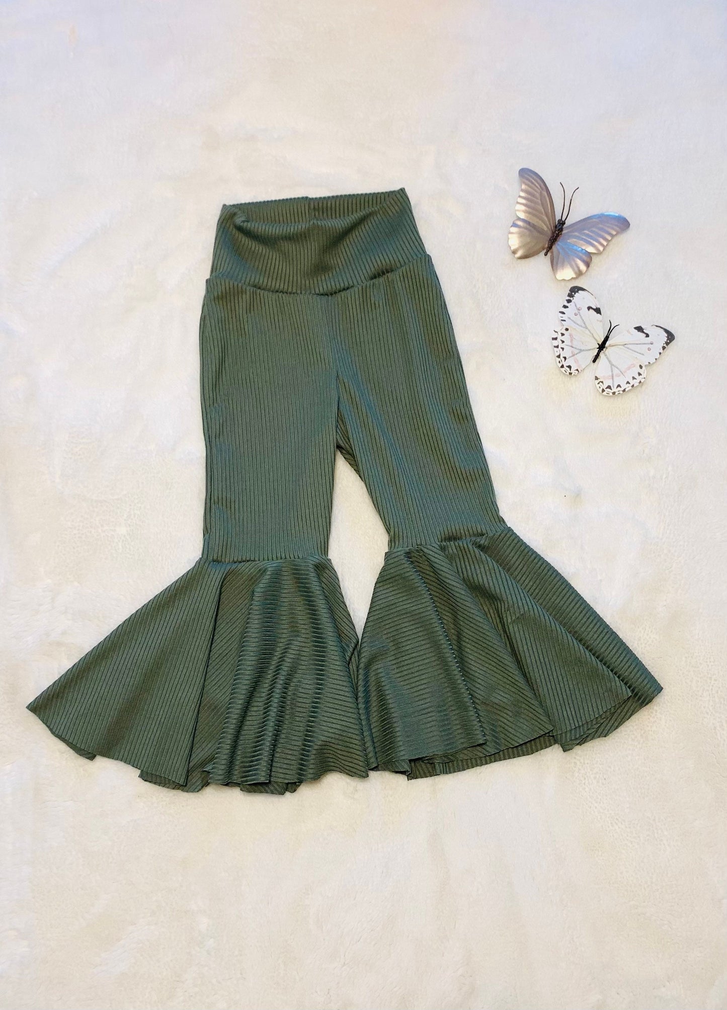 Flare Bell Bottoms and Asymmetric Flare Top-Sage,Mustard,Pink,Sand|Kids Bell Bottoms|Newborn Flare Pants|Hippie Flare Pants|Boho clothes