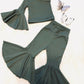 Flare Bell Bottoms and Asymmetric Flare Top-Sage,Mustard,Pink,Sand|Kids Bell Bottoms|Newborn Flare Pants|Hippie Flare Pants|Boho clothes