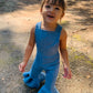 Double Layer Flare Bell Denim Jumpsuit and Bow Set|Baby Jumpsuit| Kids Jumpsuit|Boho Style|70s Clothing|Wholesome Goods Co.