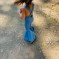 Double Layer Flare Bell Denim Jumpsuit and Bow Set|Baby Jumpsuit| Kids Jumpsuit|Boho Style|70s Clothing|Wholesome Goods Co.