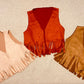 Jannis Fringe Faux Suede Vest| Baby Suede Vest| Kids Suede Vest| Teen Vest |Fringe Vest| Hippie Vest