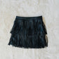 Girls fringe mini skirt|vegan leather, faux suede, lycra spandex|sleeveless mock neck shirt|Girls skirts|Boho fringe skirts|Wholesome Goods