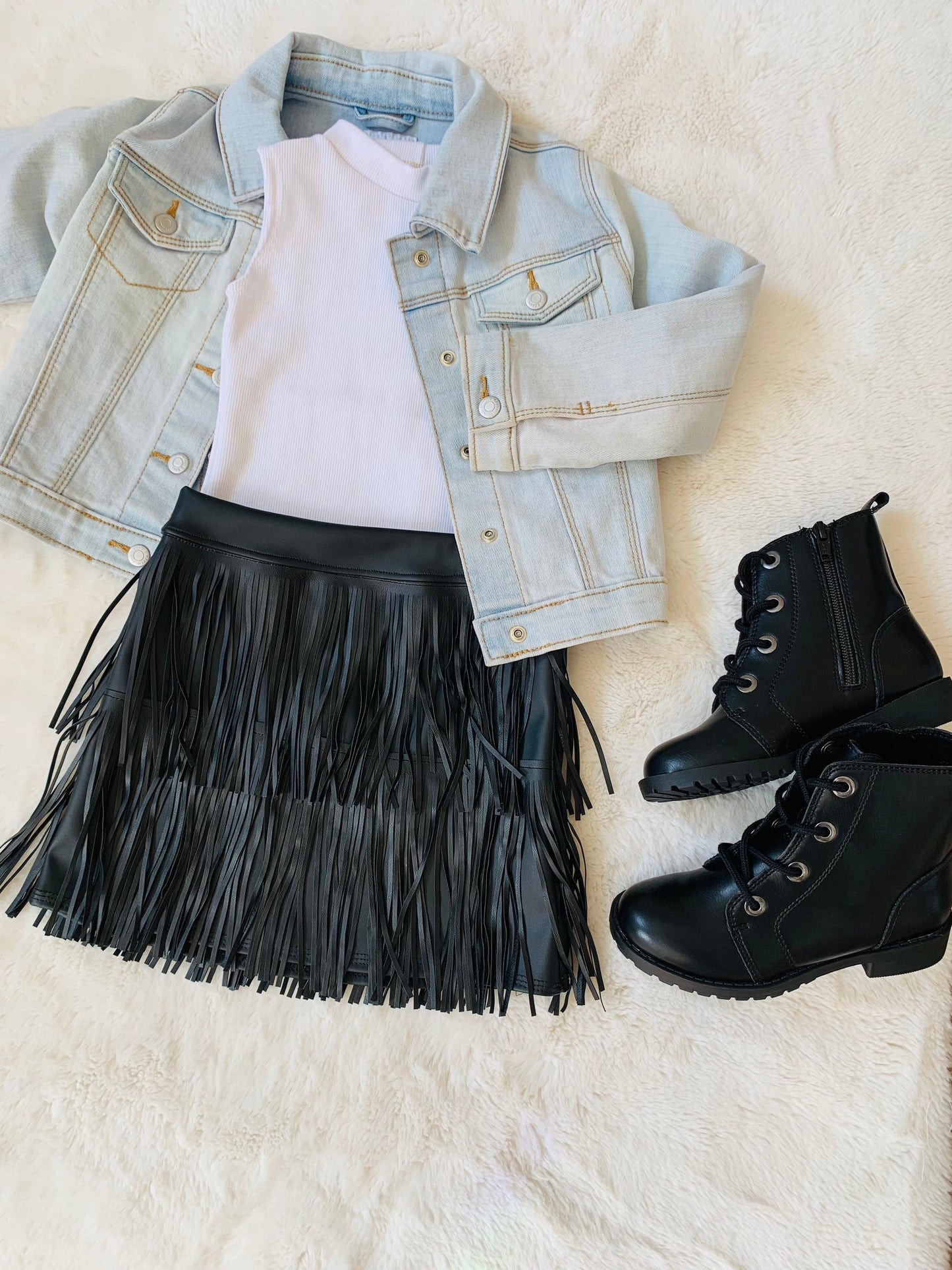 Fringe skirts more colors available!Toddlers/Girls/Juniors - vegan leather, faux suede, lycra spandex|boho skirts|Western fringe skirts