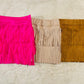 Girls fringe mini skirt|vegan leather, faux suede, lycra spandex|sleeveless mock neck shirt|Girls skirts|Boho fringe skirts|Wholesome Goods