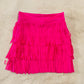 Girls fringe mini skirt|vegan leather, faux suede, lycra spandex|sleeveless mock neck shirt|Girls skirts|Boho fringe skirts|Wholesome Goods