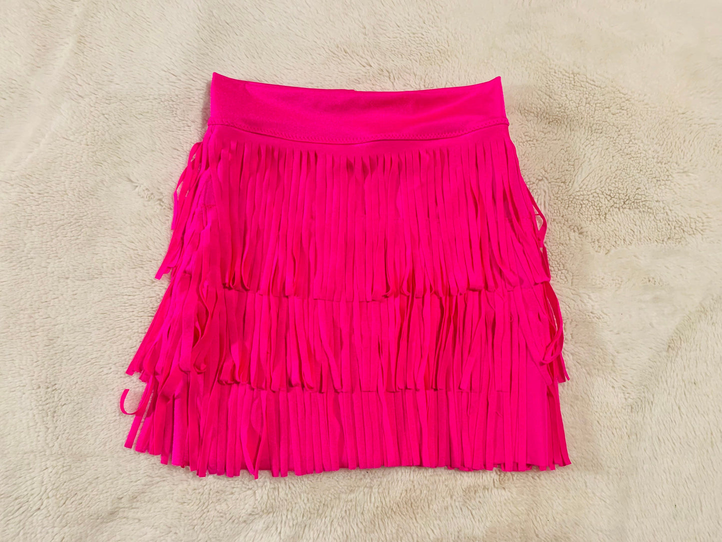 Girls fringe mini skirt|vegan leather, faux suede, lycra spandex|sleeveless mock neck shirt|Girls skirts|Boho fringe skirts|Wholesome Goods