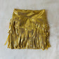 Girls fringe mini skirt|vegan leather, faux suede, lycra spandex|sleeveless mock neck shirt|Girls skirts|Boho fringe skirts|Wholesome Goods