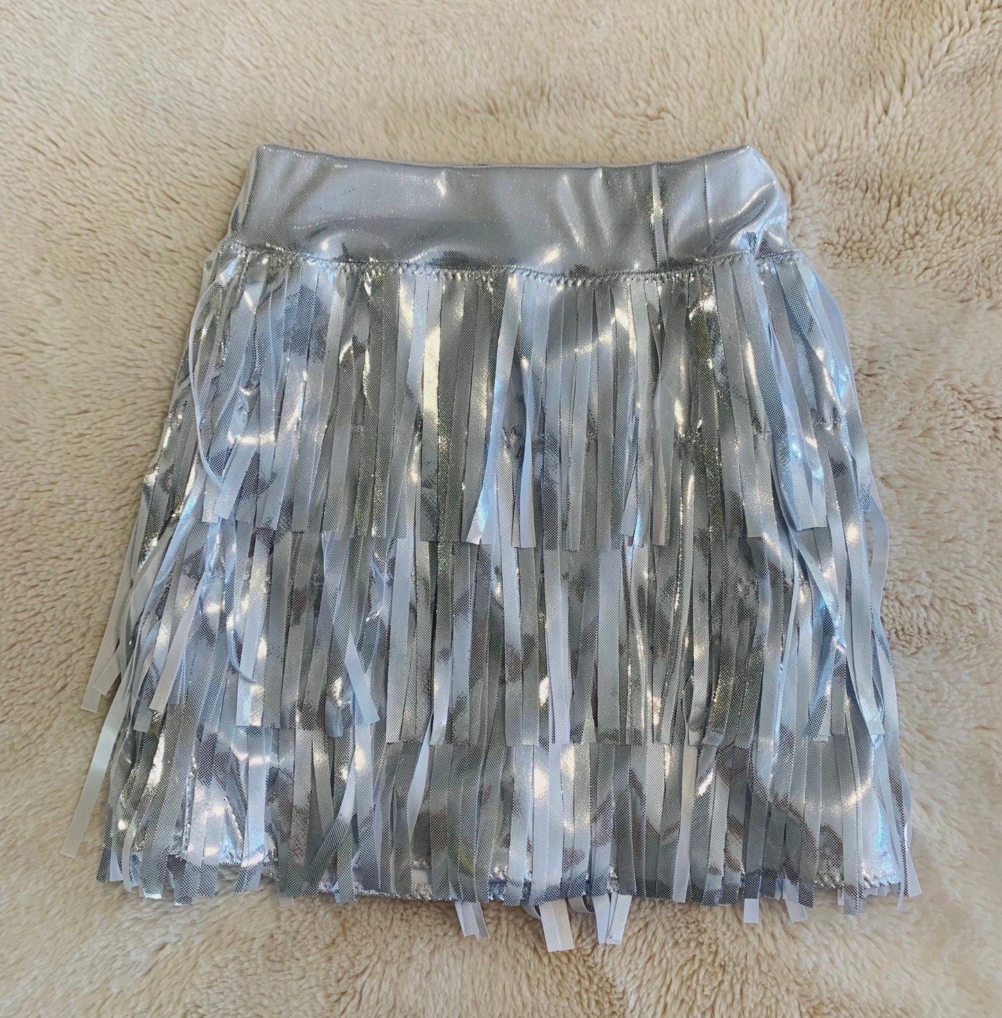 Girls fringe mini skirt faux suede, vegan leather, lycra spandex|cheetah print long sleeve turtleneck shirt|Girls skirts|Wholesome Goods