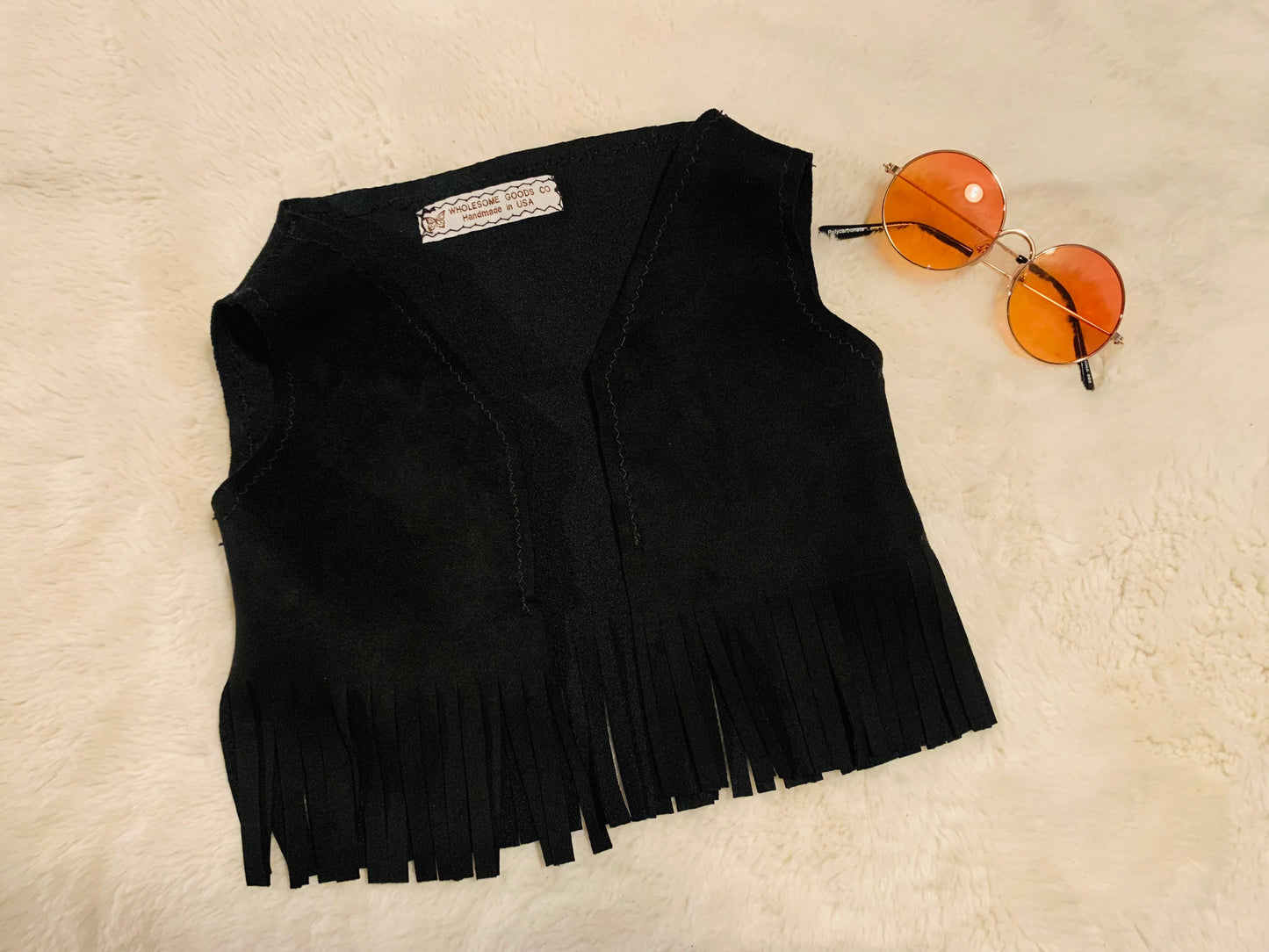 Jannis Fringe Faux Suede Vest| Baby Suede Vest| Kids Suede Vest| Teen Vest |Fringe Vest| Hippie Vest