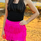 Fringe mini skirt|vegan leather, faux suede, lycra spandex|junior clothes|Girls skirts|Boho fringe skirts|Wholesome Goods