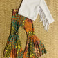 Retro Vibes: Bell Bottom Pants & One Shoulder Fringe Top for Kids - Trendy and Comfortable Outfit for Dancing and Playtime! WHOLESOME GOODS