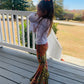 Retro Vibes: Bell Bottom Pants & One Shoulder Fringe Top for Kids - Trendy and Comfortable Outfit for Dancing and Playtime! WHOLESOME GOODS