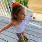 Retro Vibes: Bell Bottom Pants & One Shoulder Fringe Top for Kids - Trendy and Comfortable Outfit for Dancing and Playtime! WHOLESOME GOODS