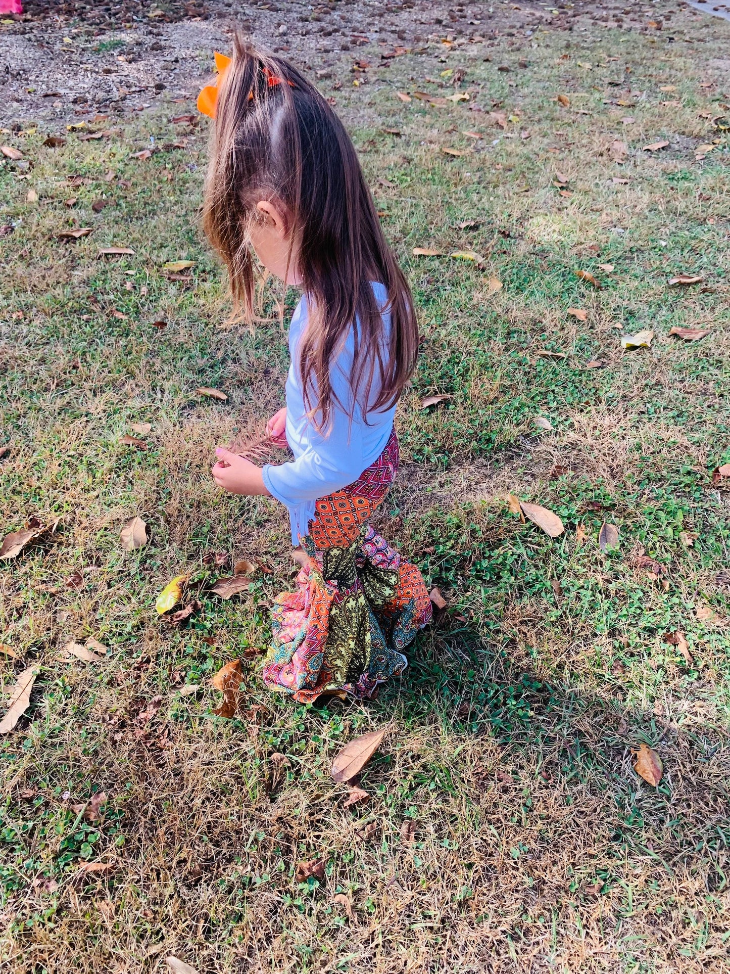 Retro Vibes: Bell Bottom Pants & One Shoulder Fringe Top for Kids - Trendy and Comfortable Outfit for Dancing and Playtime! WHOLESOME GOODS
