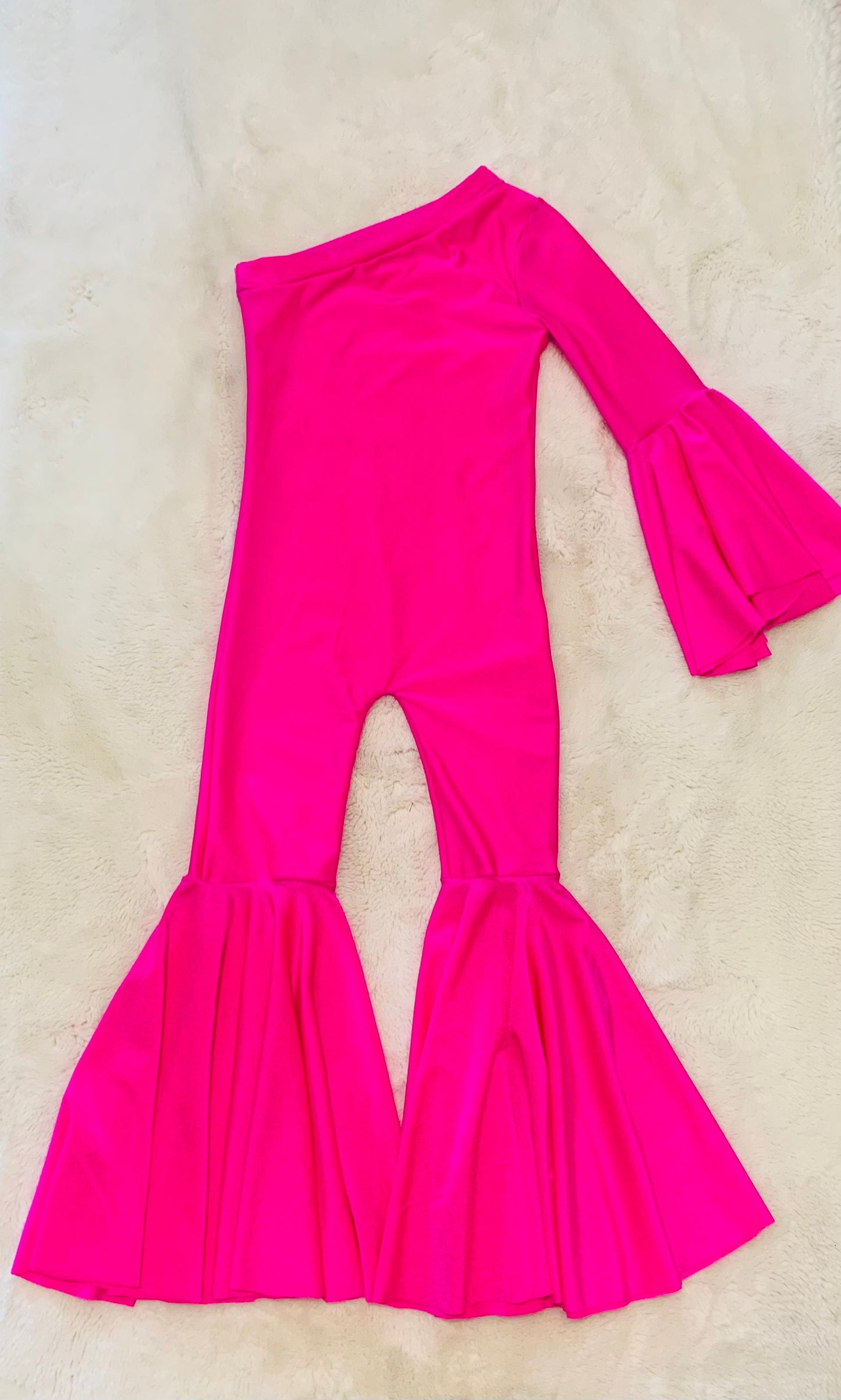 Dancing Queen Asymmetric Jumpsuit|Flare Bell Jumpsuit|One Shoulder Jumpsuit|Girl birthday outfits|Wholesome Goods Co|