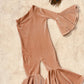 Girls Dancing Queen Winter Edition Velvet Asymmetrical One-Shoulder Bell Bottoms  Jumpsuit/Special Occasion Holiday Outfit Wholesome GoodsCo