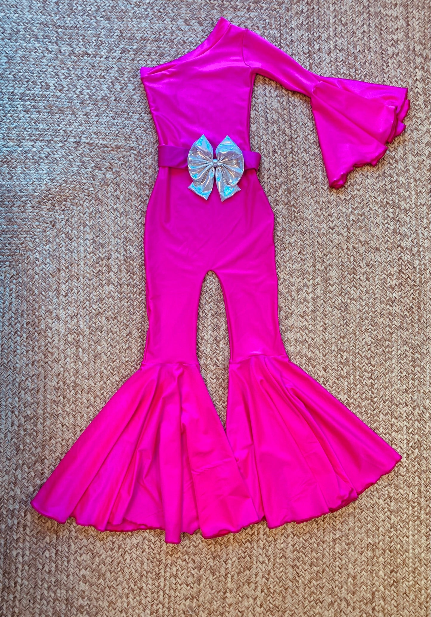 Dancing Queen Asymmetric Jumpsuit with Matching Belt|Flare Bell Jumpsuit|One Shoulder Jumpsuit|Girl birthday outfits|Wholesome Goods Co|