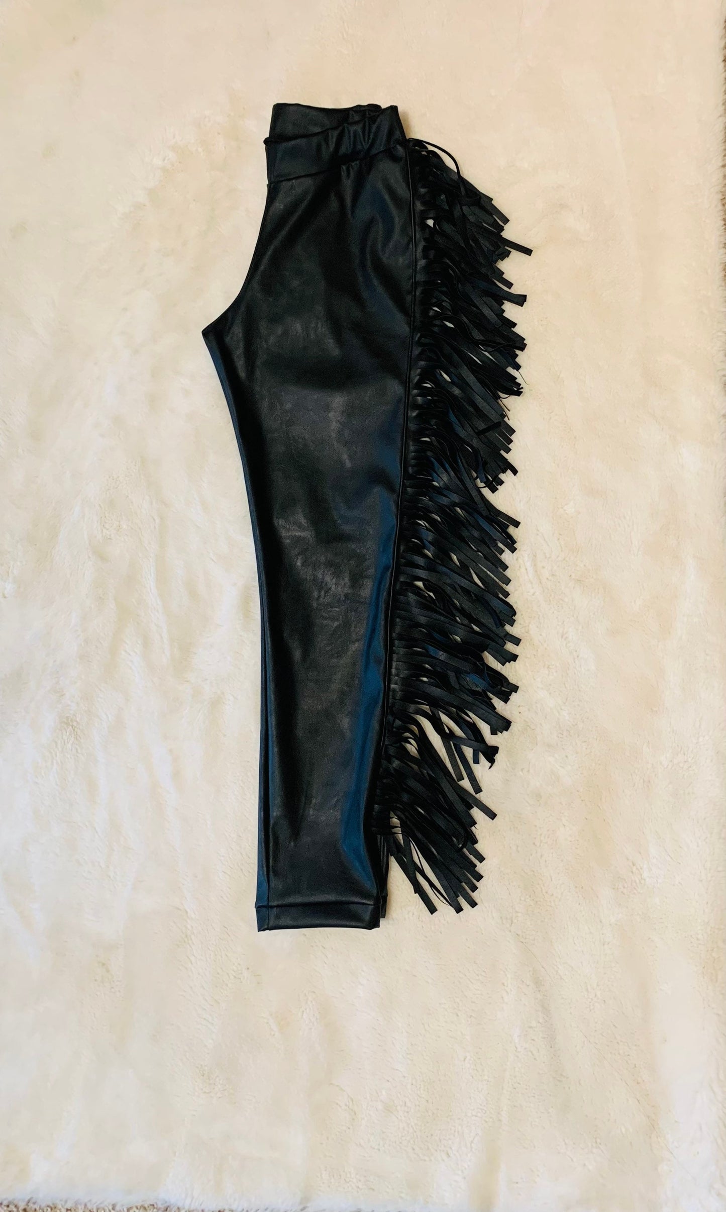 Vegan Leather Fringe Tights Oatmeal Dolman Shirt|Boho Clothes|Girls Fall Outfits|Fall Clothes| Wholesome Goods Co|Fall/Winter