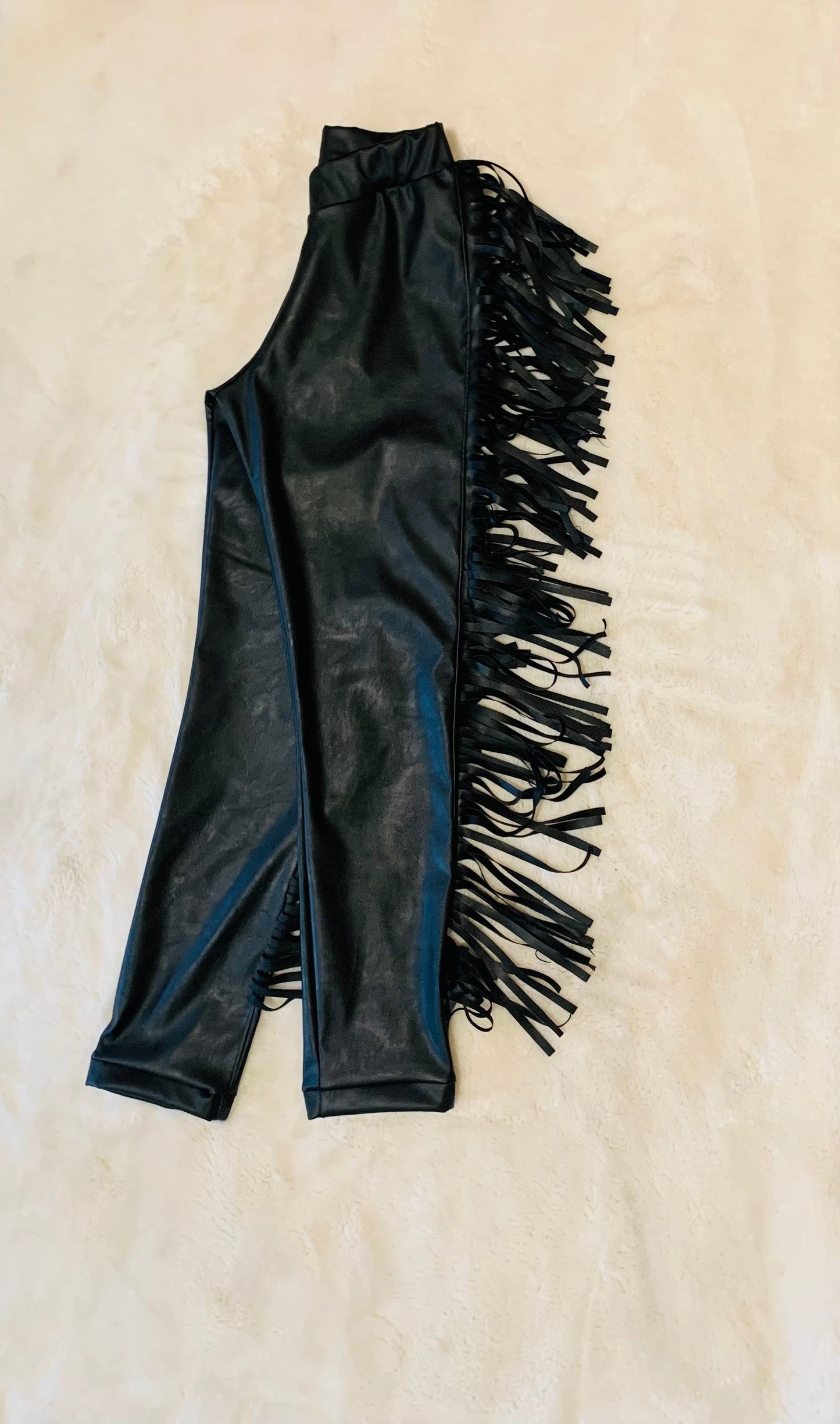 Vegan Leather Fringe Tights Oatmeal Dolman Shirt|Boho Clothes|Girls Fall Outfits|Fall Clothes| Wholesome Goods Co|Fall/Winter