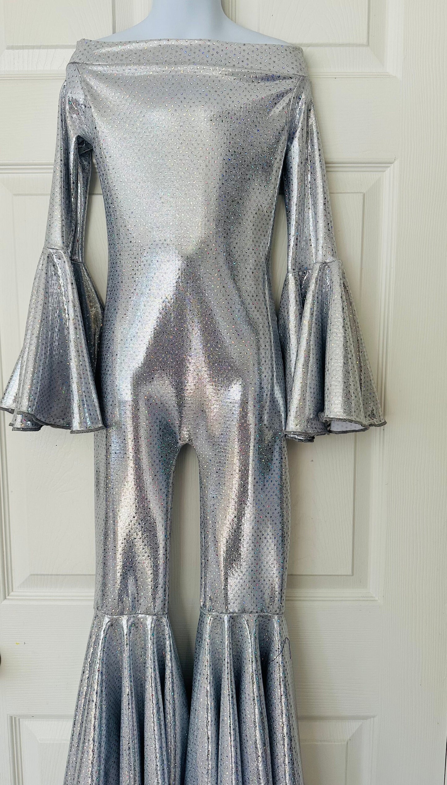 Dancing Queen Off Shoulder Jumpsuit|Flare Bell Jumpsuit|Bells sleeve Jumpsuit|Girl birthday outfits|Wholesome Goods Co|