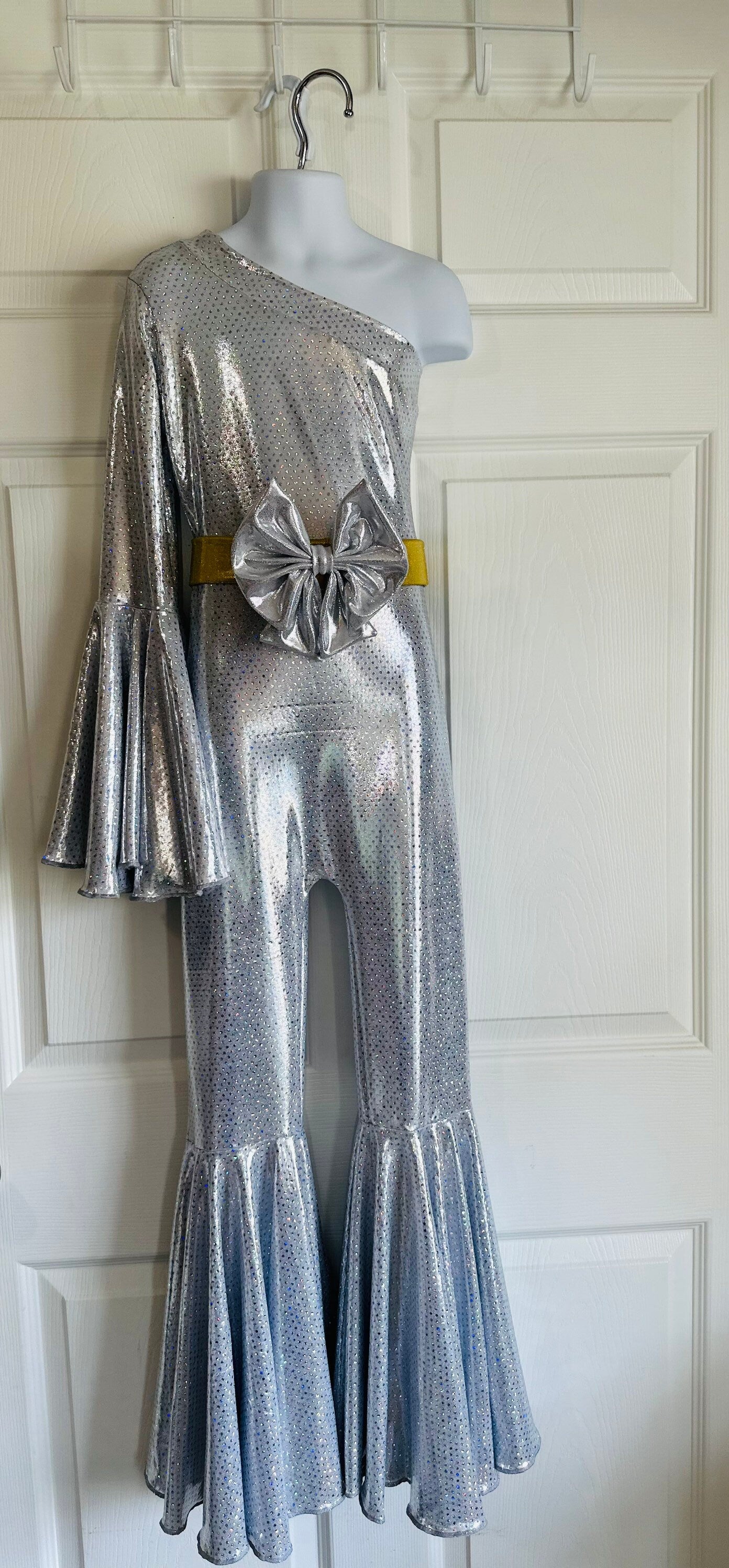 Dancing Queen Asymmetric Jumpsuit with Matching Belt|Flare Bell Jumpsuit|One Shoulder Jumpsuit|Girl birthday outfits|Wholesome Goods Co|